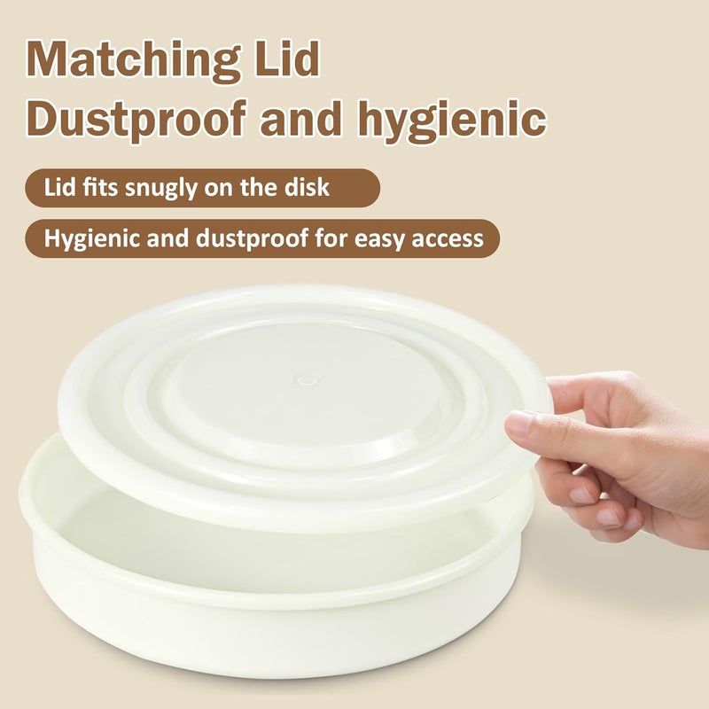 LVDALAB PVC Nylon Lab Sieve Pan with Lid, 7.9in(20cm) Diameter Sample Sifter Strainer for Industrial Lab Home - Image 3